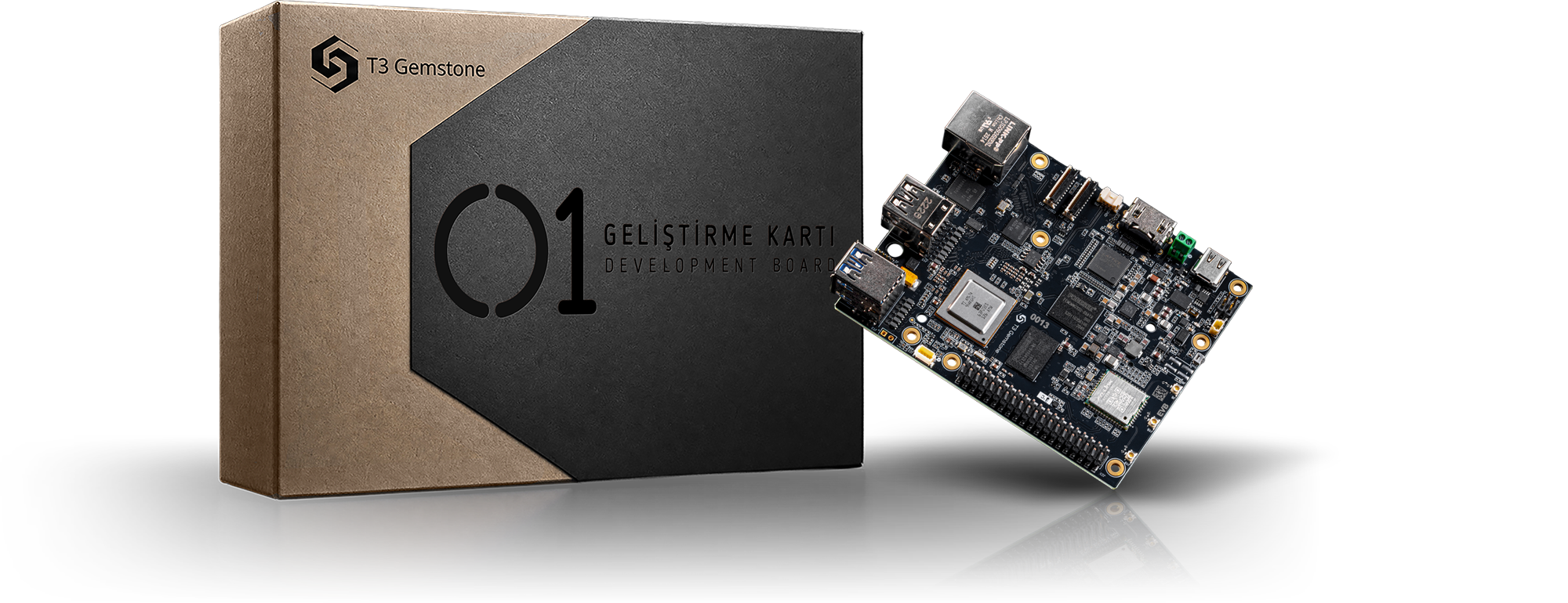 T3 Gemstone O1 Geliştirici Kiti — Kutu ve Kart
